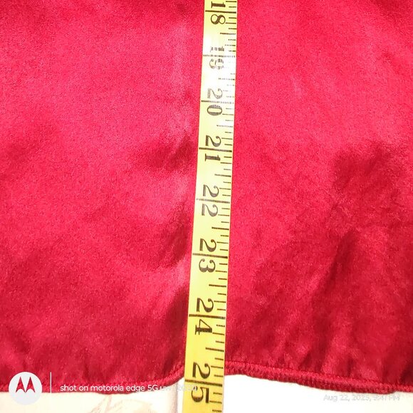 WHITE HOUSE BLACK MARKET SLVLS BLOUSE BIAS CUT LONG TIES PULLOVER RED SZ SMALL - Picture 6 of 9